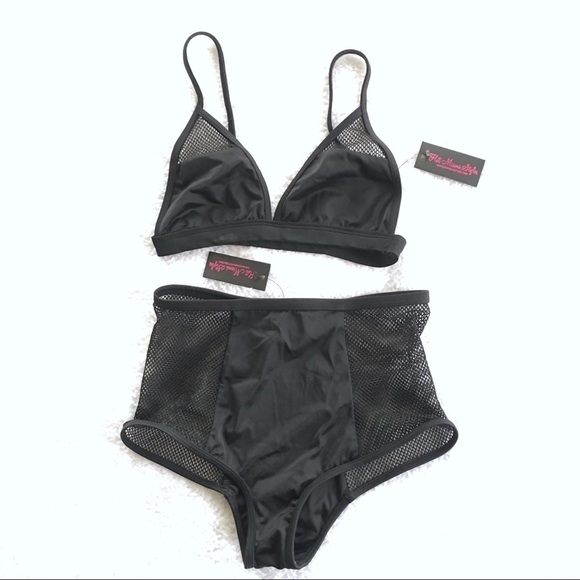 Hot Miami Styles High Waist Mesh Bikini - Picture 3 of 4